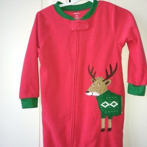 3/$20 Toddler boy fleece Christmas sleeper 3T